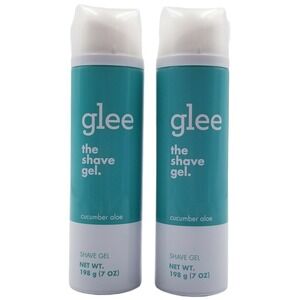 2X Glee The Shave Gel Cucumber Aloe, 7 oz each Calming‎ Rich Lather Shaving Gel